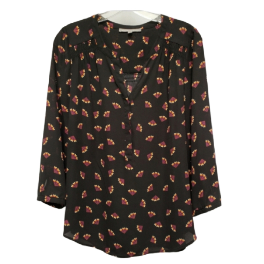 Black Daniel Rainn Hi-Lo Blouse